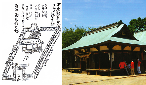 住吉神社と古社八幡神社